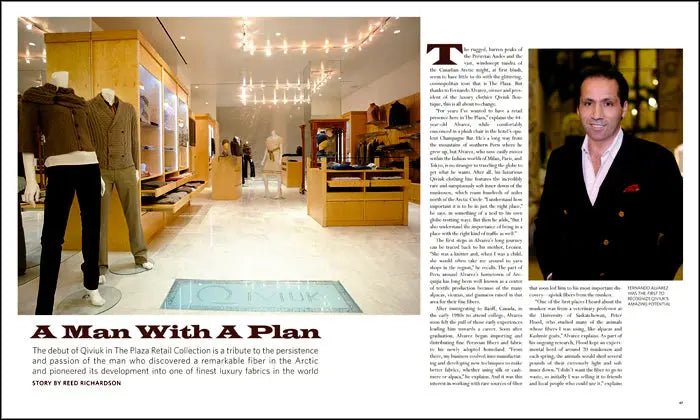 The Plaza Magazine Article | Qiviuk founder, Fernando Alvarez. - Qiviuk Boutique | The Nature of Luxury