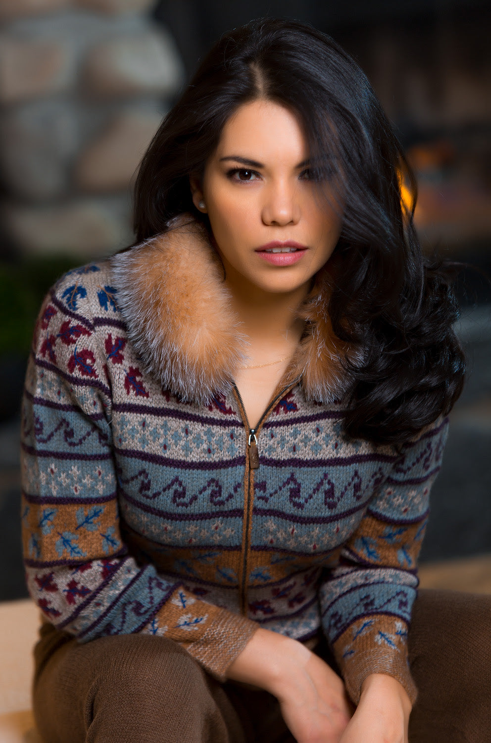 Style-of-the-Week-Suleyma-Bison-Cardigan Qiviuk Boutique | The Nature of Luxury