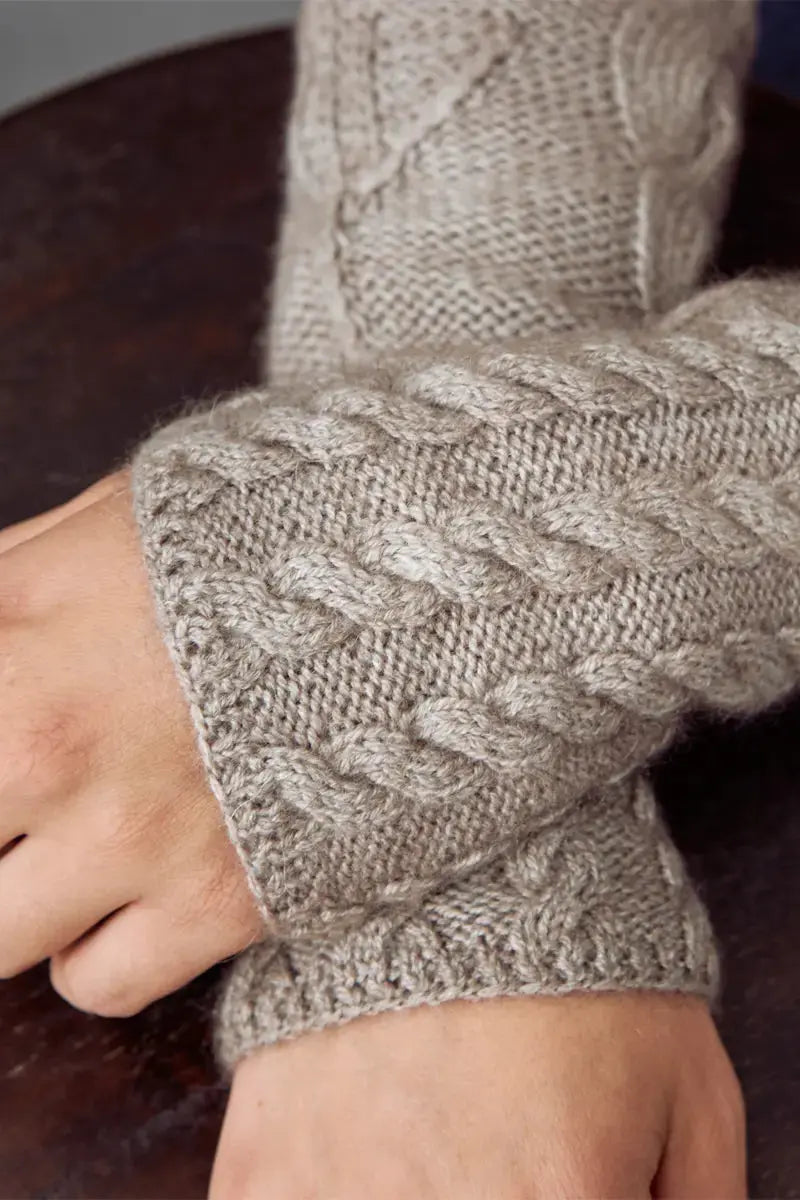 Adeli Woman Cardigan With A Collar, Qiviut, Merino & Silk Qiviuk Boutique