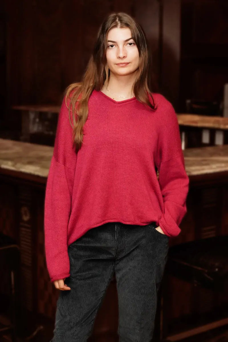 Albion oversize woman pullover in
Pink by Qiviuk Boutique