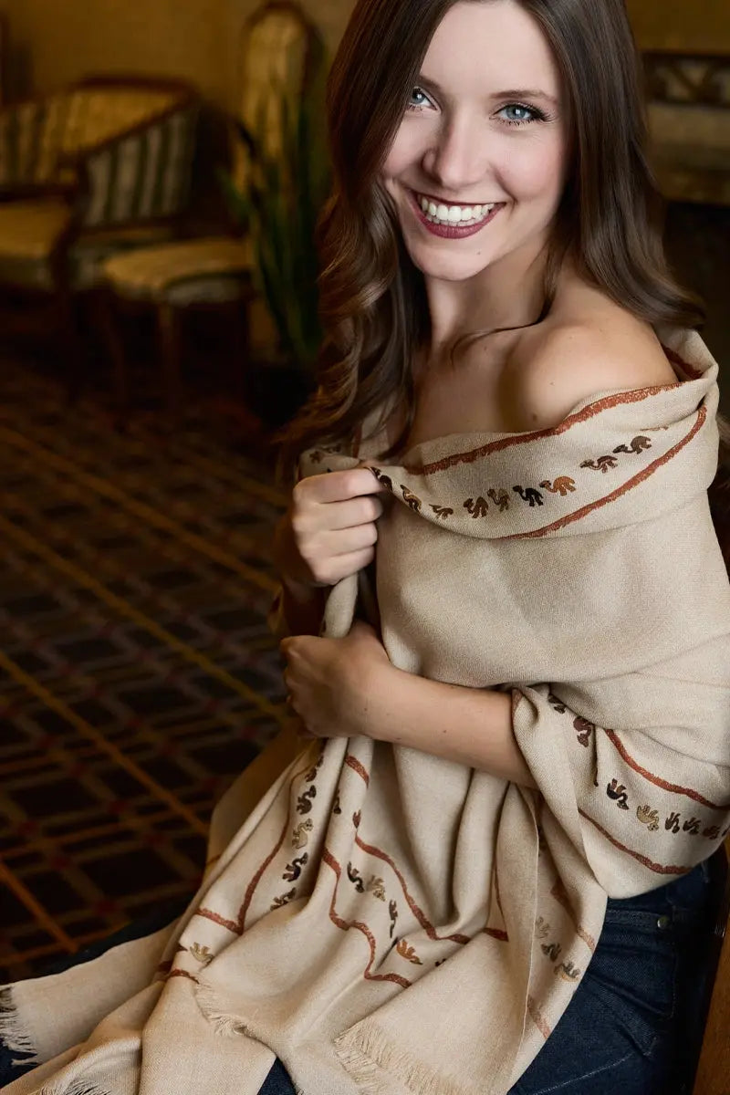 Ancient-Camel-Shawl by Qiviuk Boutique