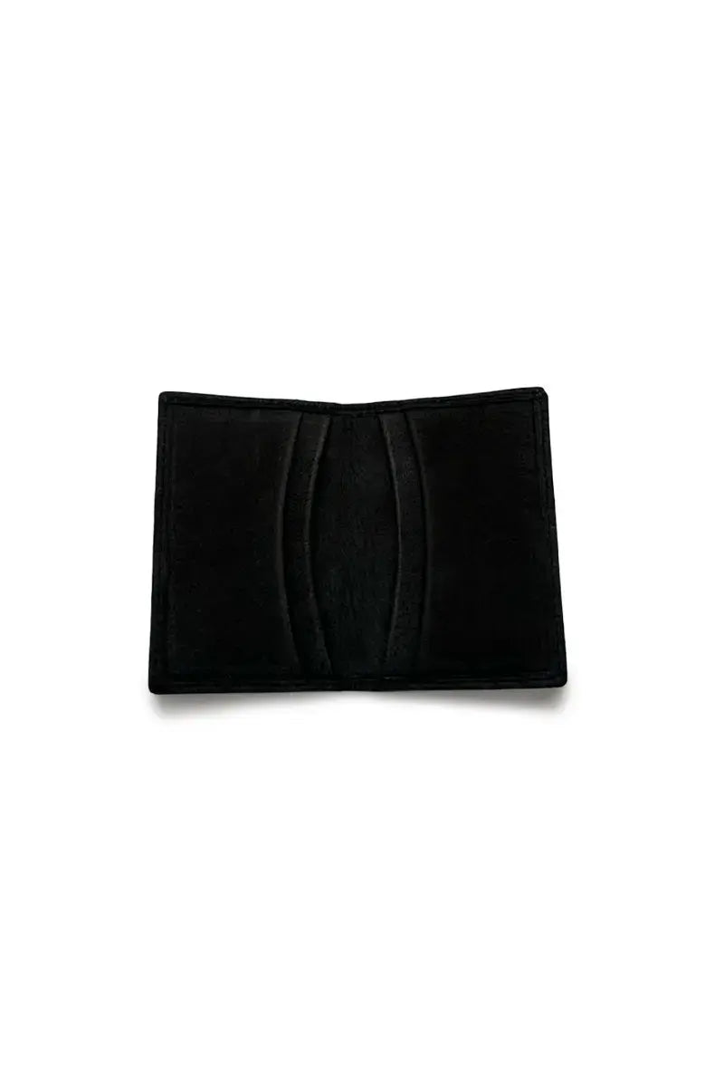 Muskox_Leather_Cardholder_Black_Opened by Qiviuk Boutqiue