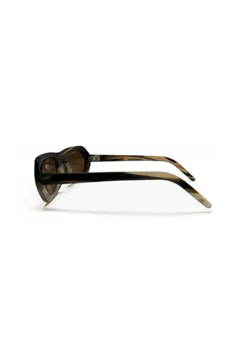 Buffalo horn Inuit sunglasses w brown lenses made for Qiviuk Boutique