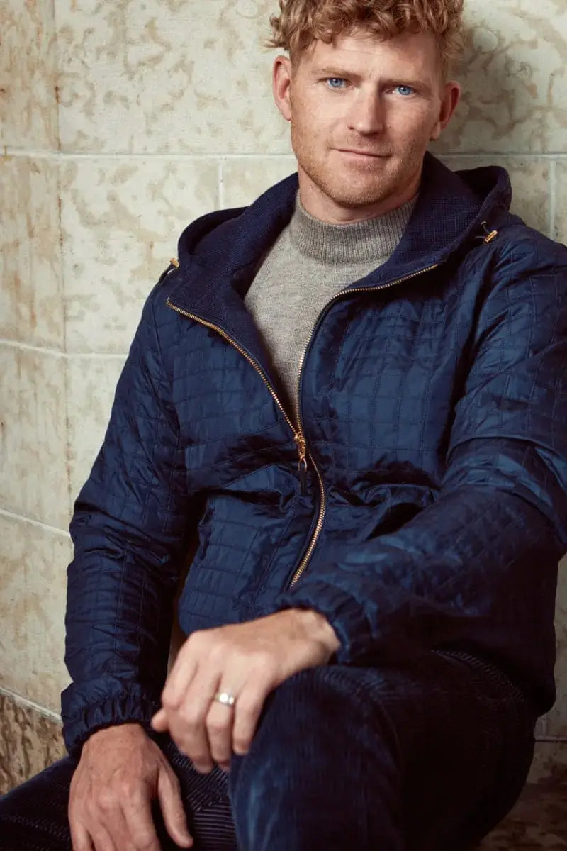 Kway Unisex Jacket Suri & Silk, Blue by Qiviuk Boutique