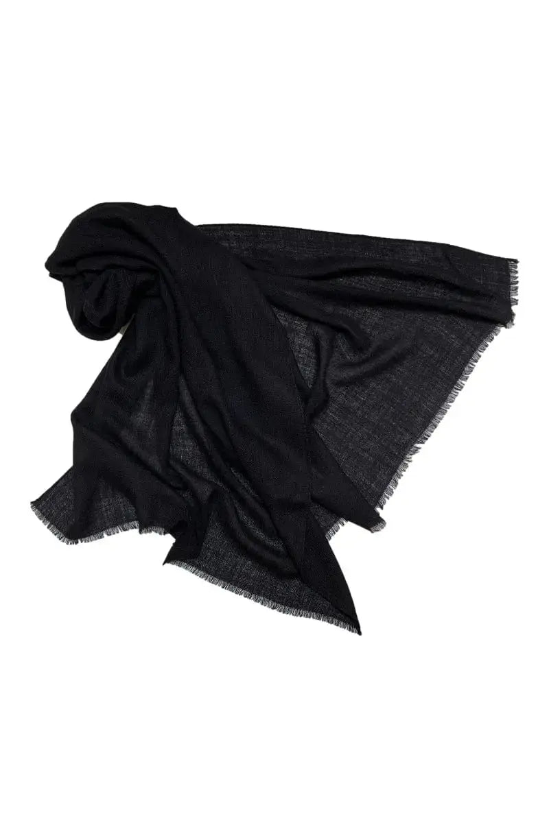 Black Pia Woven Shawl Qiviuk by Qiviuk Boutique
