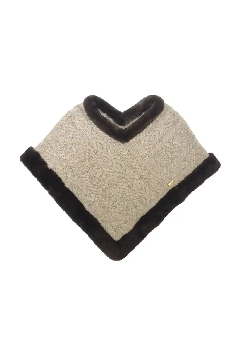 Merino, Qiviuk & Silk Wool Kayra womanponcho by Qiviuk Boutique