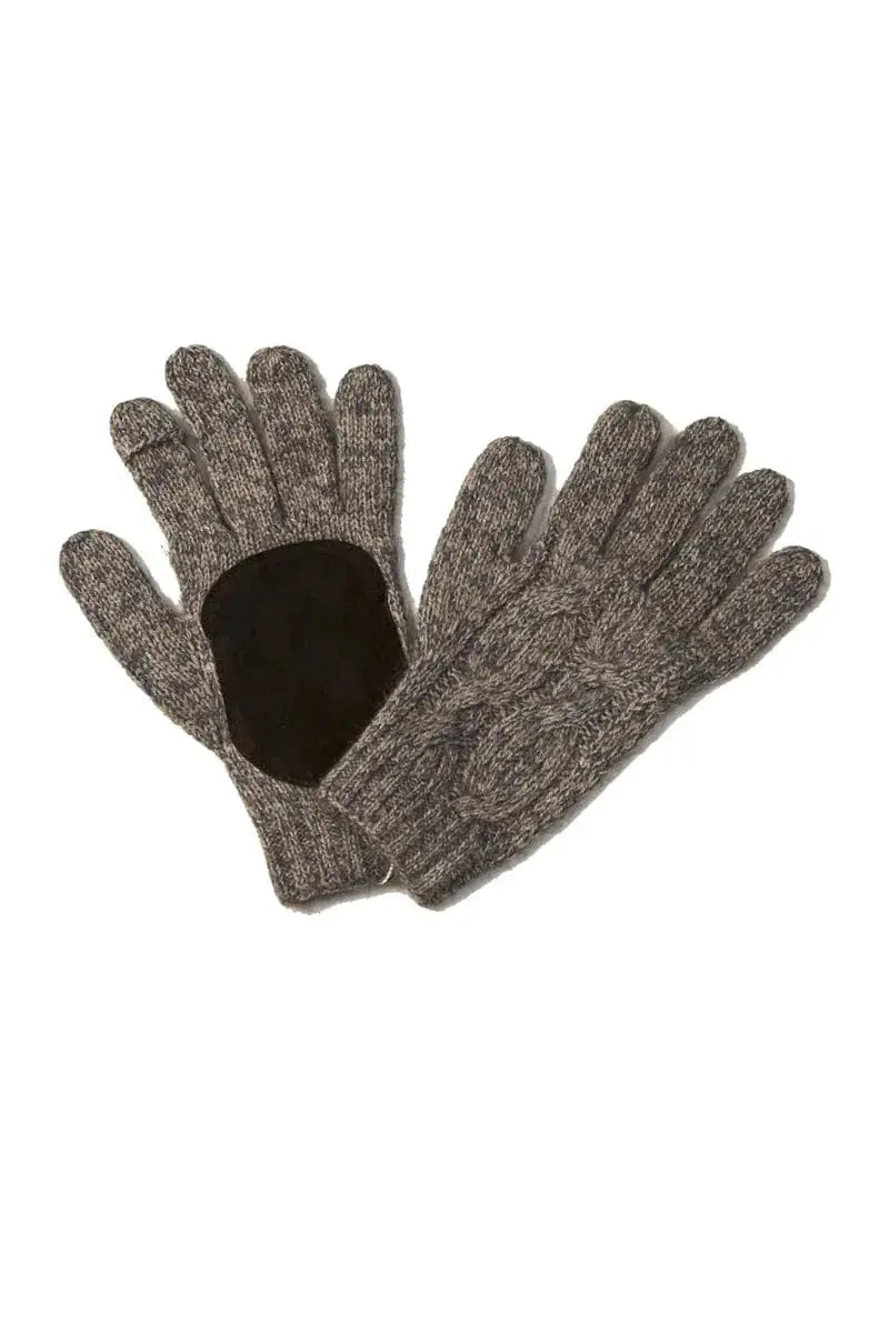 Grey Qiviuk, Merino & Silk Robert men's gloves by Qiviuk Boutique