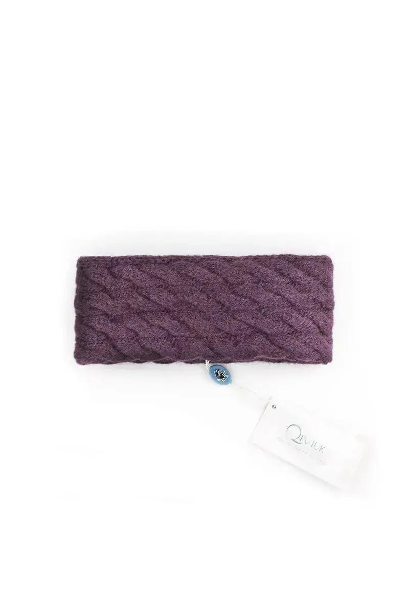 Cable headband Qiviuk n purple by Qiviuk Boutique