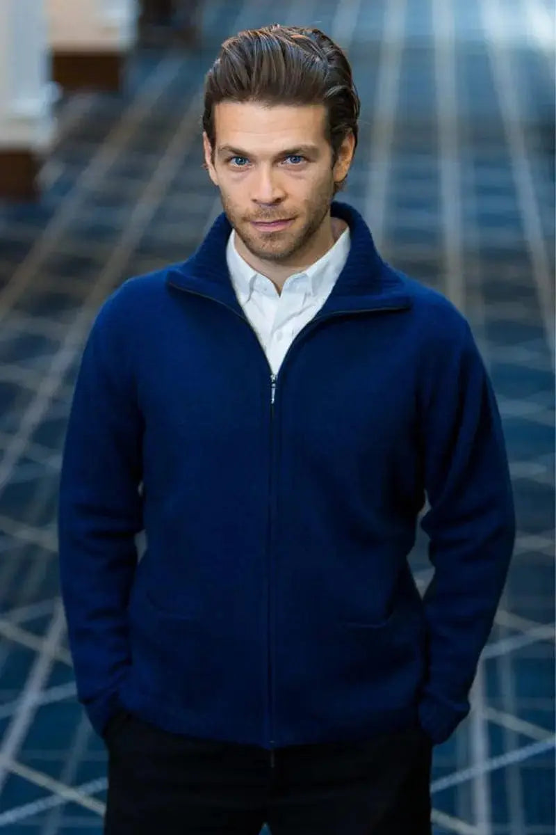 Dennis Man Cardigan Qiviuk in navy by Qiviuk Boutique