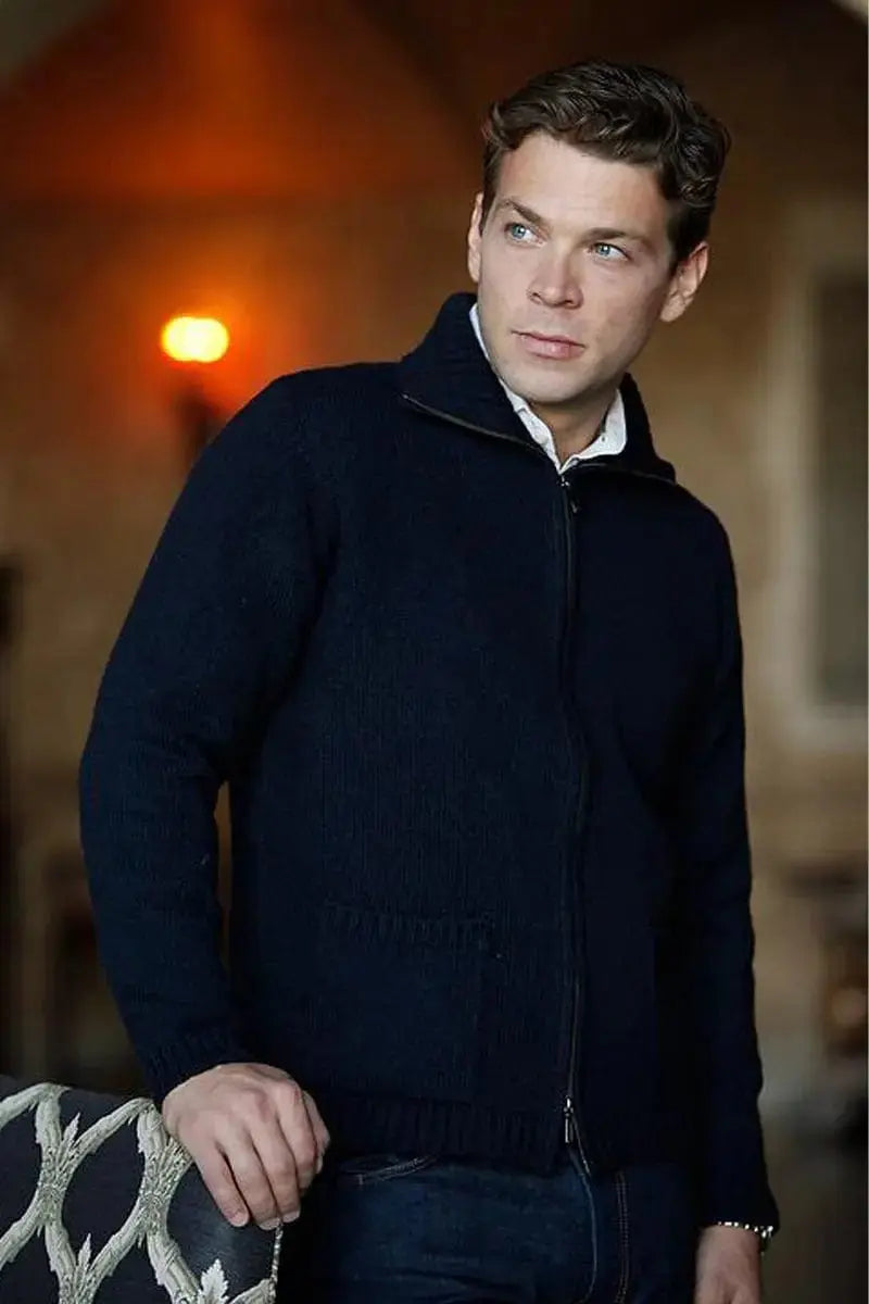 black Dennis Man Cardigan Qiviuk by Qiviuk Boutique