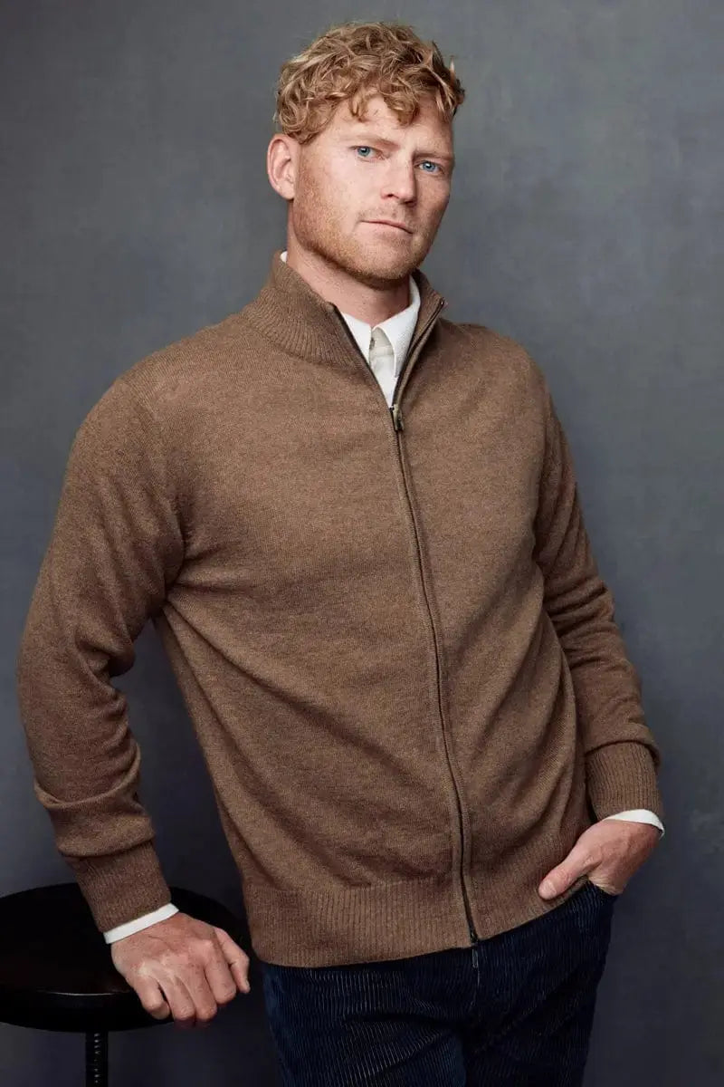 Qiviuk Gabo men's cardigan sweater in natural by Qiviuk Boutique