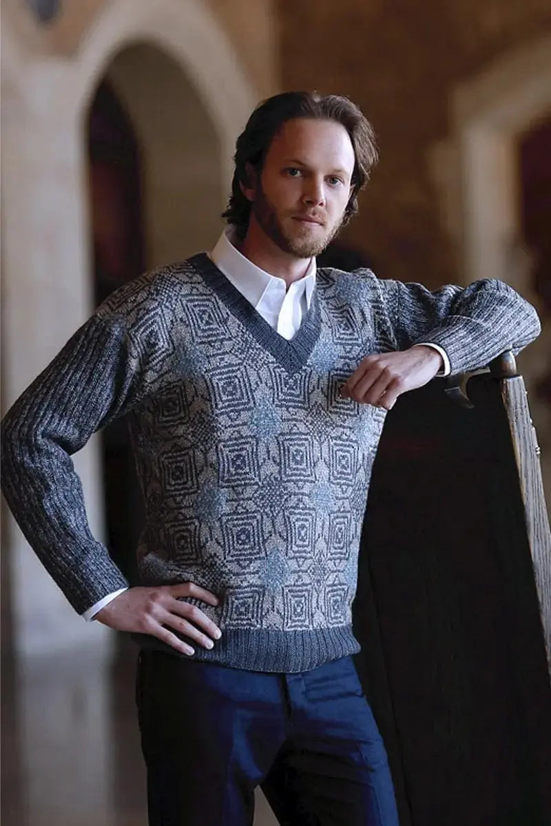 Ayra Man Pullover Bison, Merino & Silk by Qiviuk Boutique
