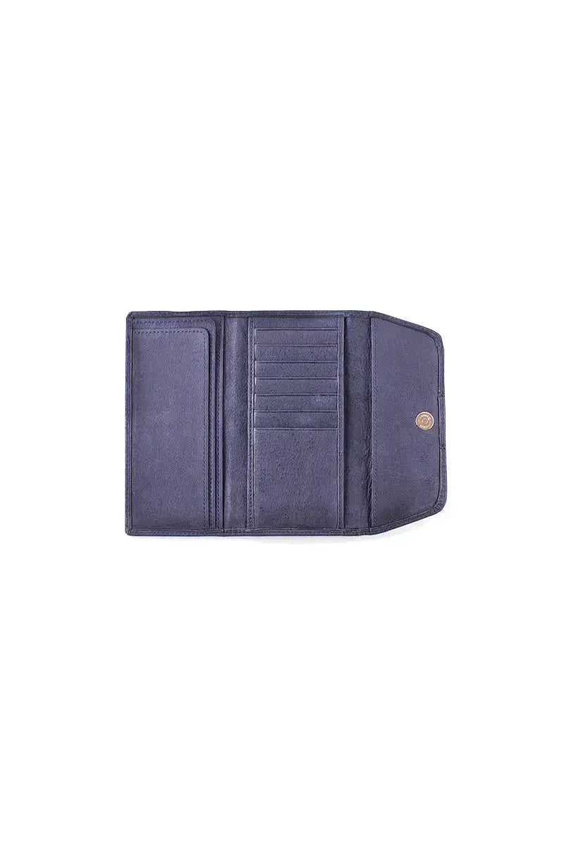 Muskox leather Carmin ladies wallet open view by Qiviuk Boutique