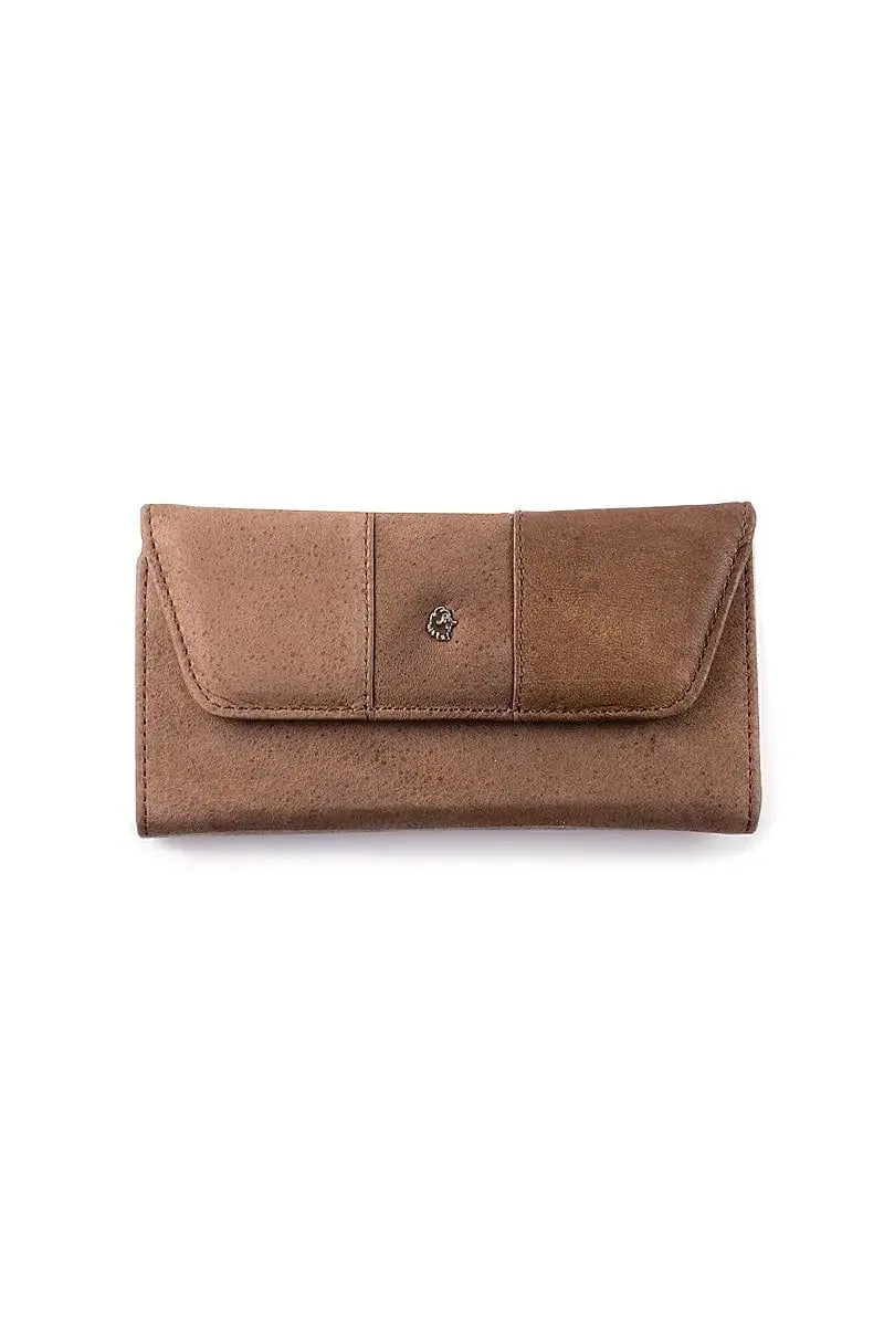 Brown Muskox leather Carmin ladies wallet by Qiviuk Boutique