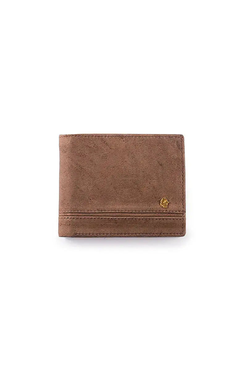 Brown Muskox leather mens wallet George by Qiviuk Boutique
