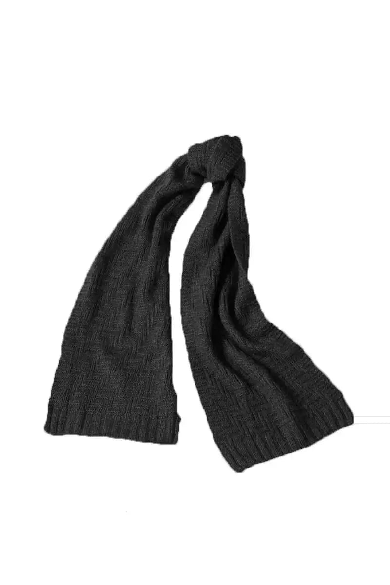 Pure Qiviut Wool Qiviuk Joel men's scarf by Qiviuk Boutique in black by Qiviuk Boutique