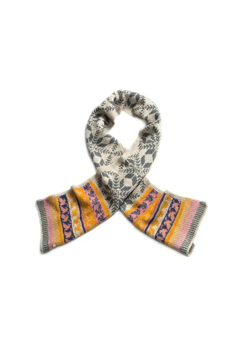 Muticolored Merino, Qiviut & Silk Gloria woman scarf by Qiviuk Boutique