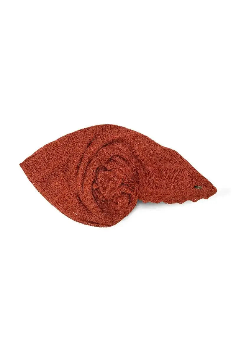 Womans Shawl Qiviuk & Silk Orenburg shawl in Red by Qiviuk Boutique