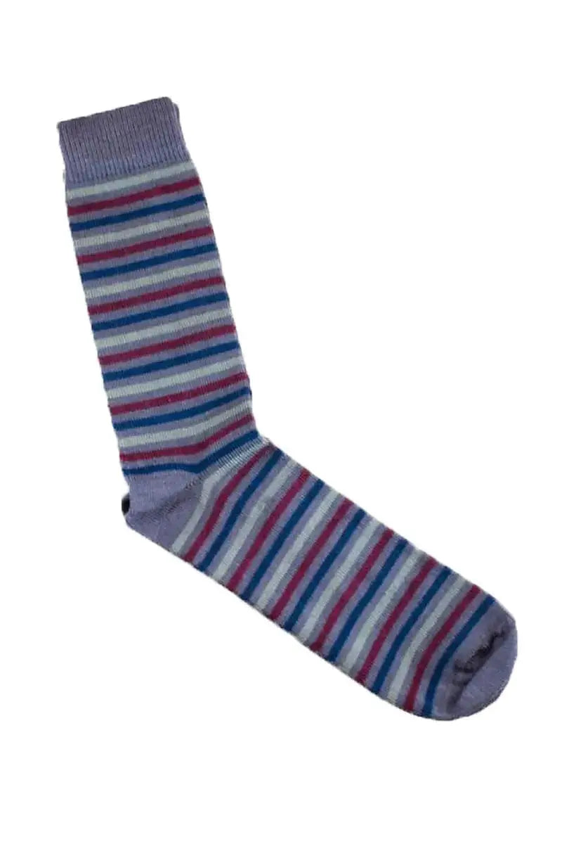 Grey/burgundy Heavenly Alpaca & Silk man socks by Qiviuk Boutique