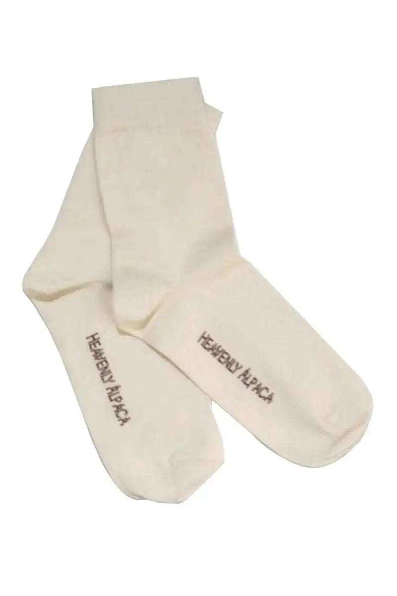 Ivory Heavenly Alpaca & Silk man socks by Qiviuk Boutique Edit alt text