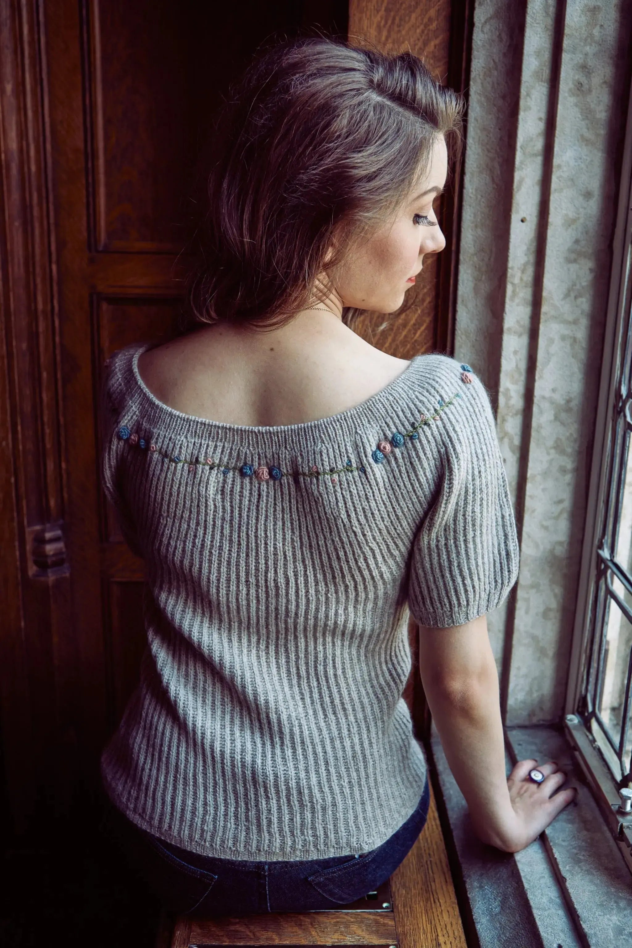 Qiviuk, Merino & Silk Rosaly woman's pullover pullover sweater made with natural by Qiviuk Boutique