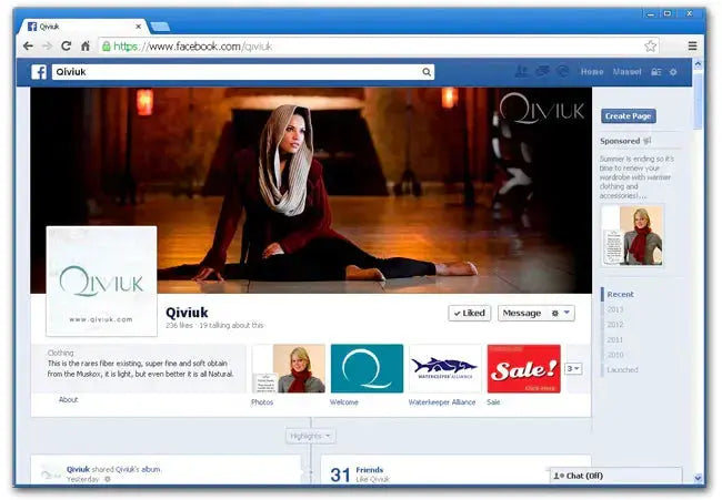 Follow Us on Facebook - Qiviuk Boutique | The Nature of Luxury