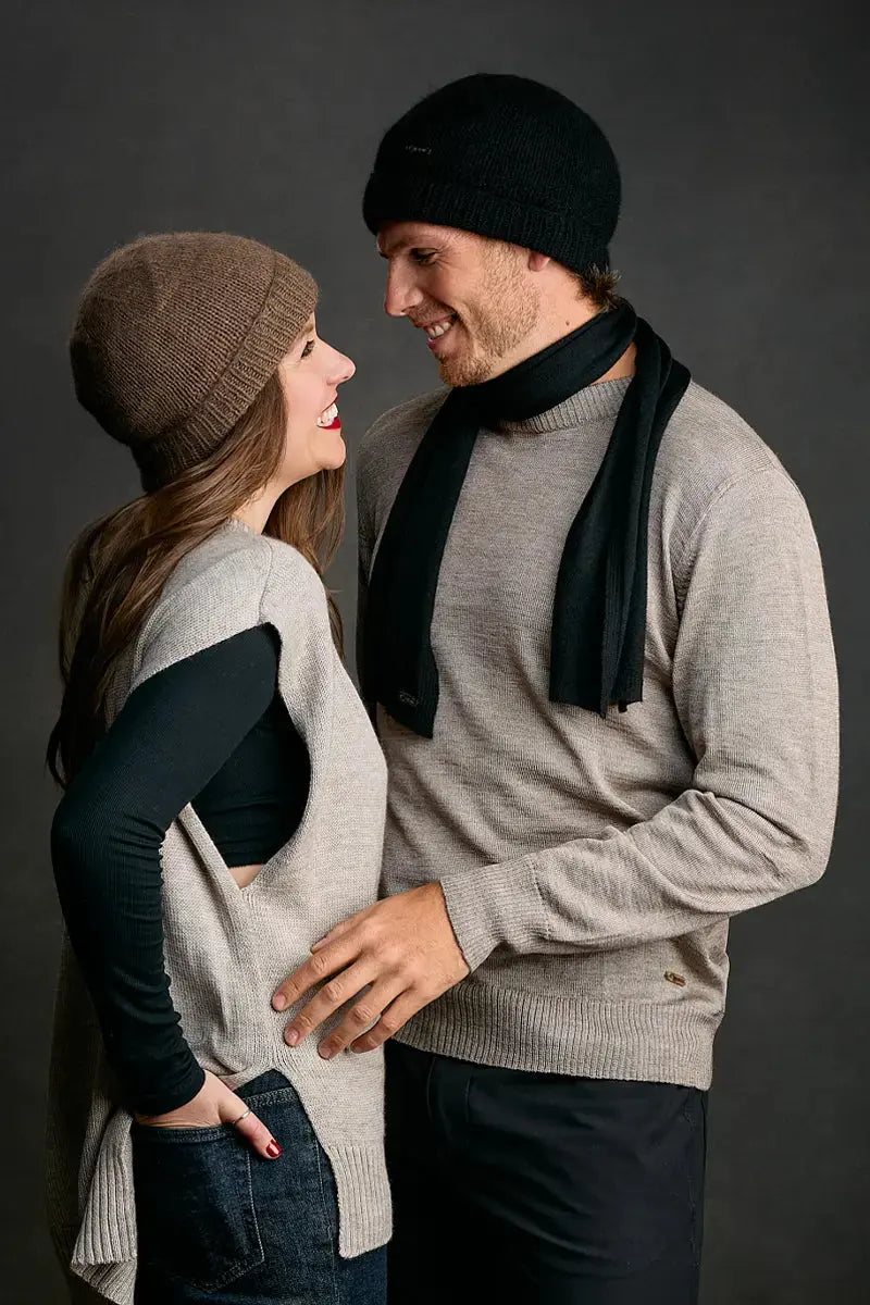 Crewneck Man Pullover Qiviuk & Silk Qori