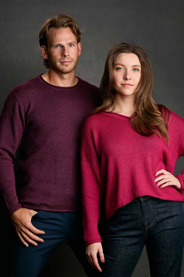 Jersey crewneck man pullover with woman jersey pullover by Qiviuk Boutqiue