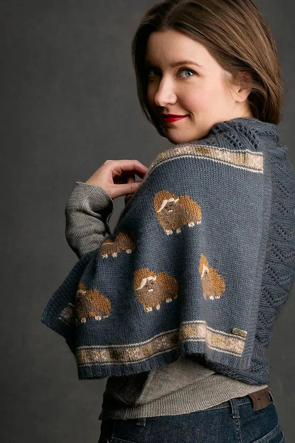 Muskox_Shawl_Lblue by Qiviuk Boutique