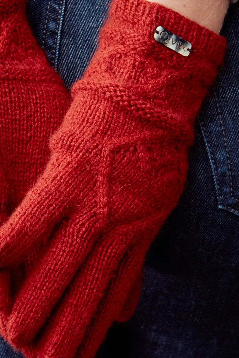 Mena Qiviuk Gloves in Red by Qiviuk Boutique
