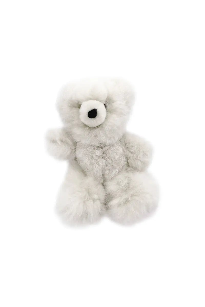 Teddy Bear W/Alpaca Medium White by Qiviuk Boutique