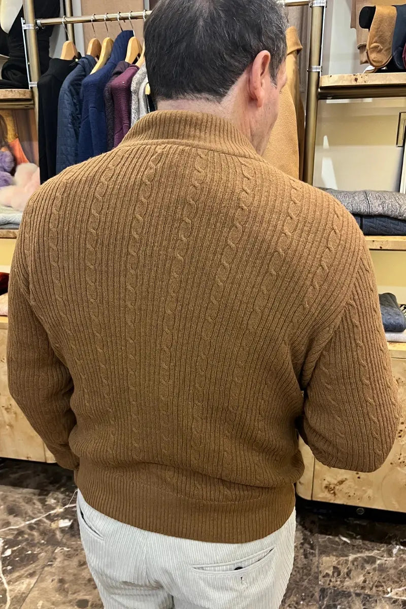Tyler vicuña cardigan back by Qiviuk Boutique