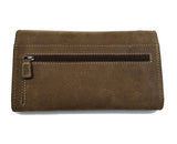 back view Buffalo Leather Woman Wallet 205 Hand Made for Qiviuk Boutique