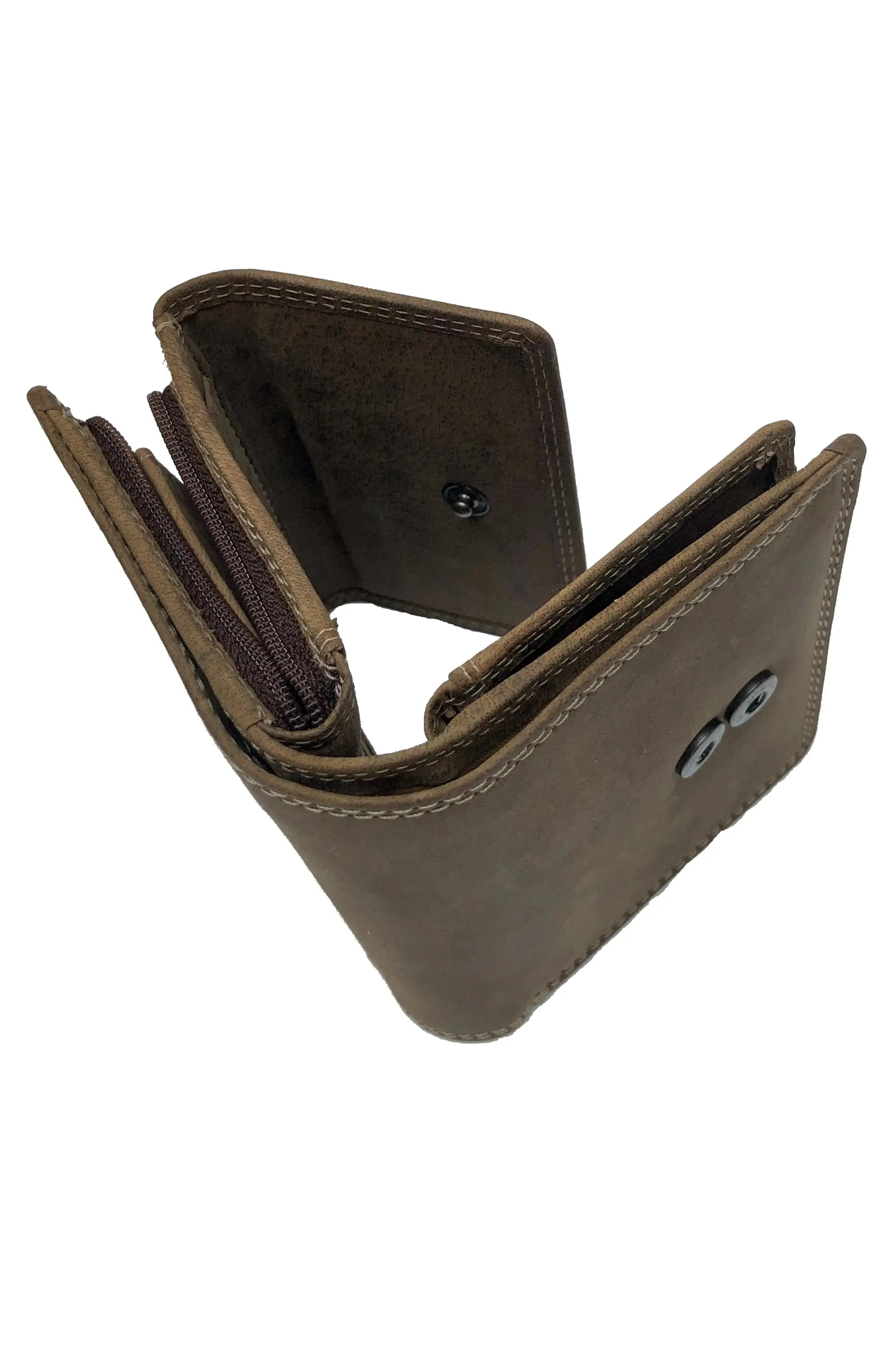 Foldws Woman Buffalo Leather Wallet 206 Hand Made for Qiviuk Boutiqued 