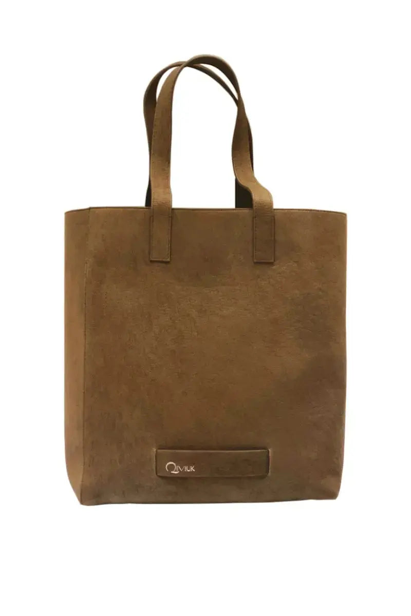 Muskox leather tote  Le Feuillet Tote bag in brown