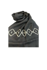  Ventana Woman's Shawl   Alpaca & Silk black, by Qiviuk Boutique