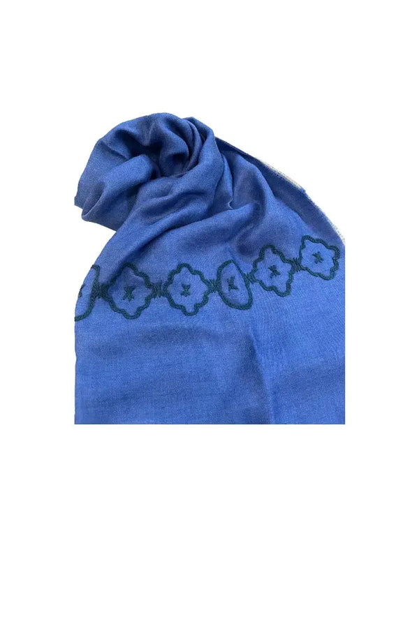  Ventana Woman's Shawl Alpaca & Silk blue teal, by Qiviuk Boutique