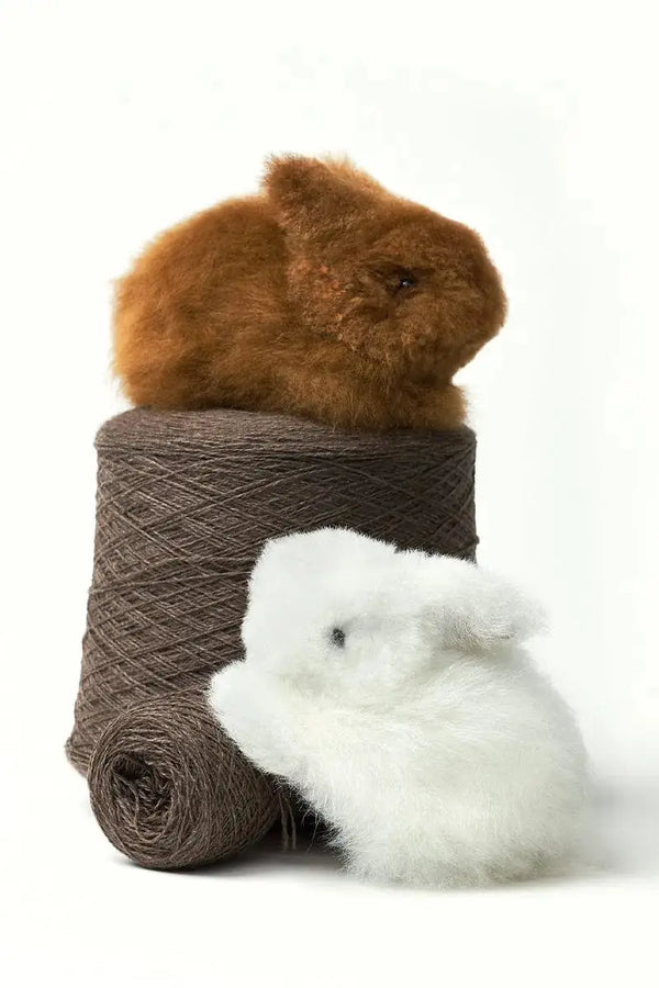  Limited Edition Rabbit Doll W/Alpaca! brown and white rabbit dolls, cute stuffed rabbit toys