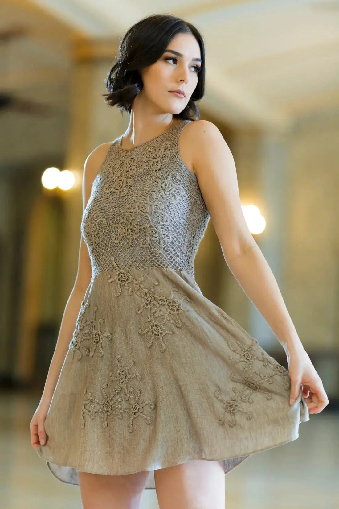 white christmas dresses Minerva Luxury Silky Soft Woman Dress, Qiviuk and Silk