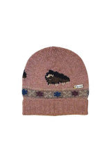 Rose colored  Muskox Kids Hat Bison, Merino & Silk, Pink by Qiviuk Boutique