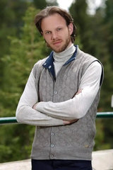  Hugo Man vest Qiviut yarn, Merino, Silk & Pima Hugo  by Qiviuk Boutique