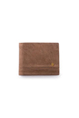 Brown Muskox leather mens wallet George by Qiviuk Boutique