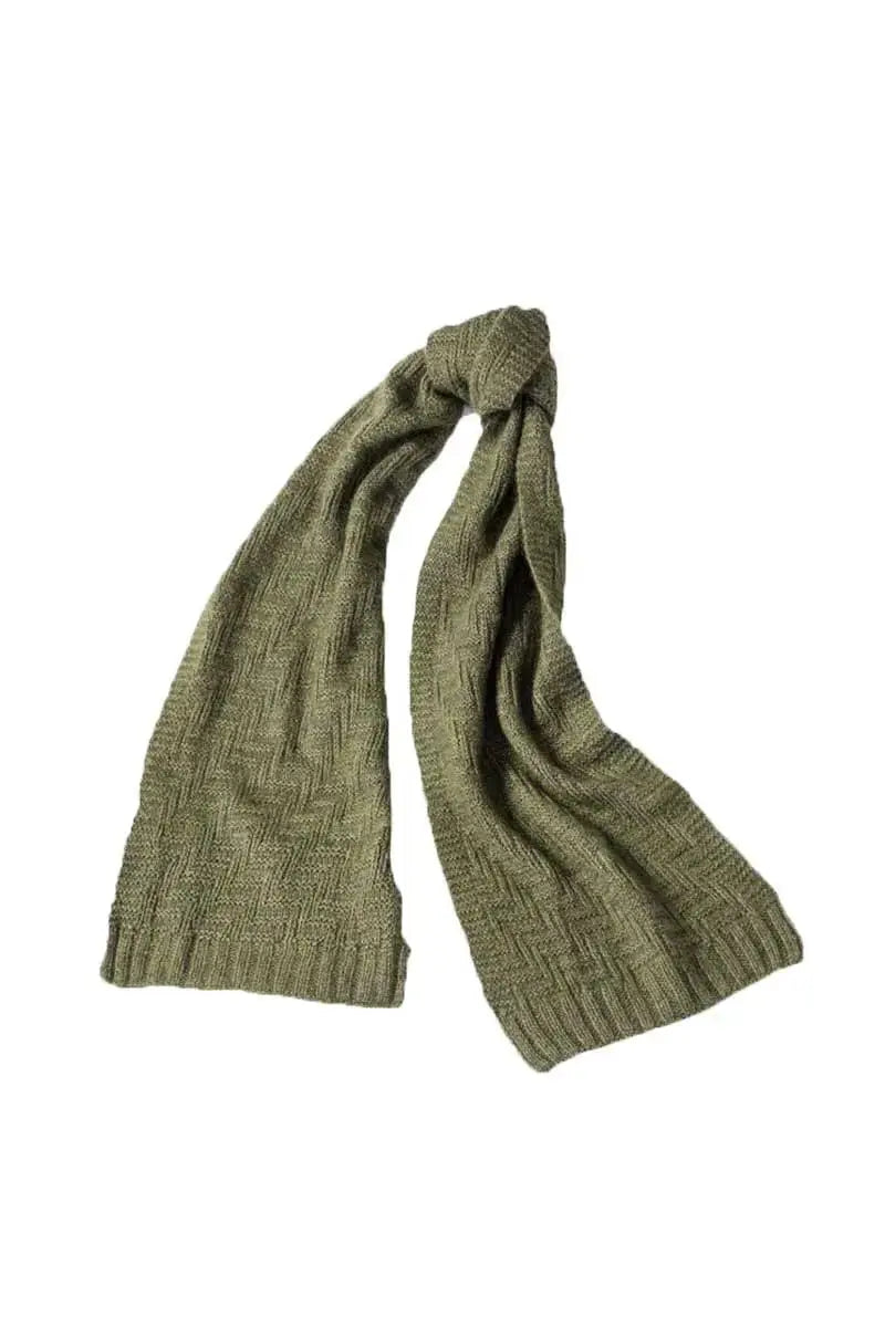 Pure Qiviut Wool Qiviuk Joel woman or man scarf by Qiviuk Boutique in green by Qiviuk Boutique