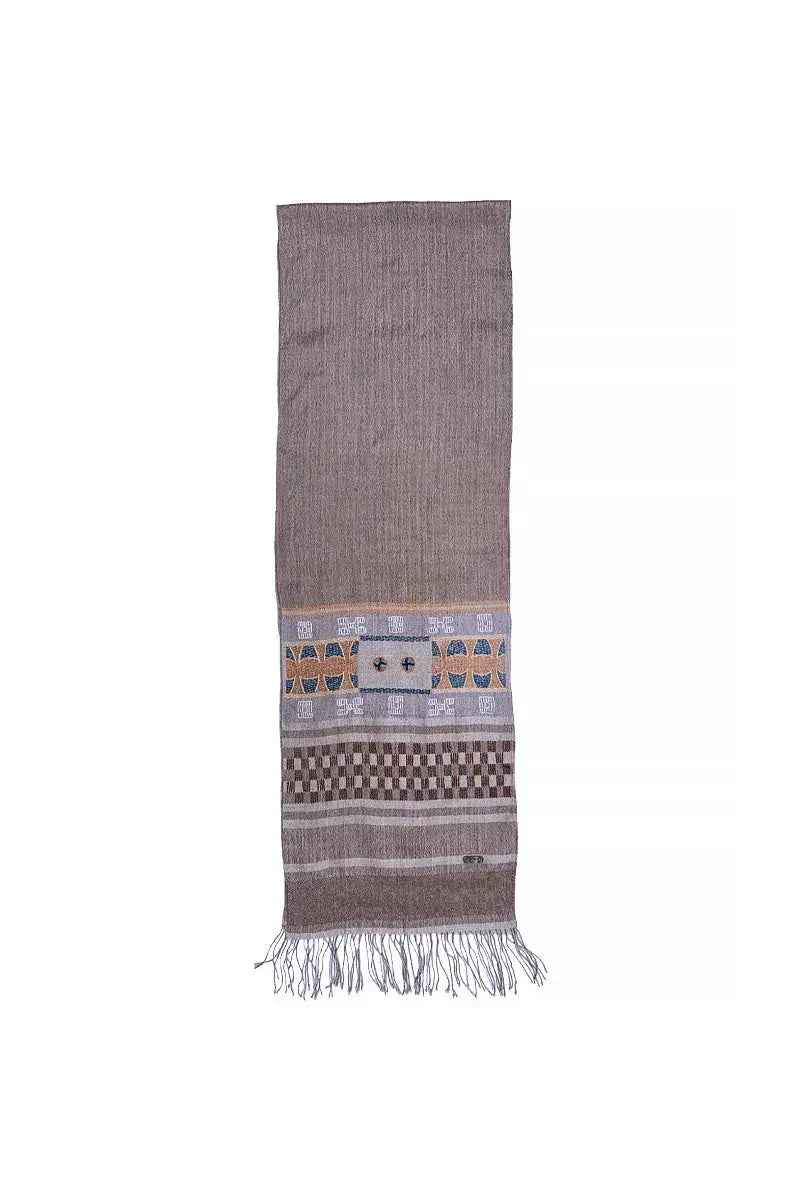 Monserrat This stylish scarf features a unique design in a mix of vibrant colors that will liven up your outfit.  This scarf is made with a luxurious Qiviuk and Mulberry Silk yarn Qiviuk & Silk by Qiviuk Boutique