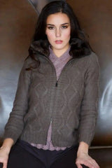 a front view of a Aron Woman Cardigan Qiviuk by Qiviuk Boutique