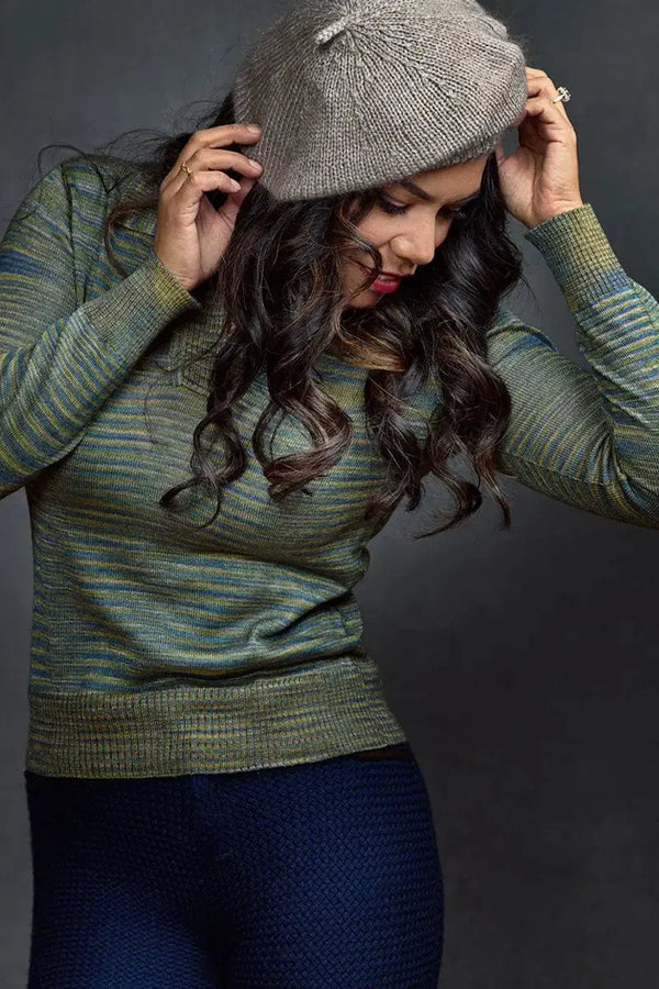 Susan woman pullover sweater made of Bison & Silk by Qiviuk Boutique