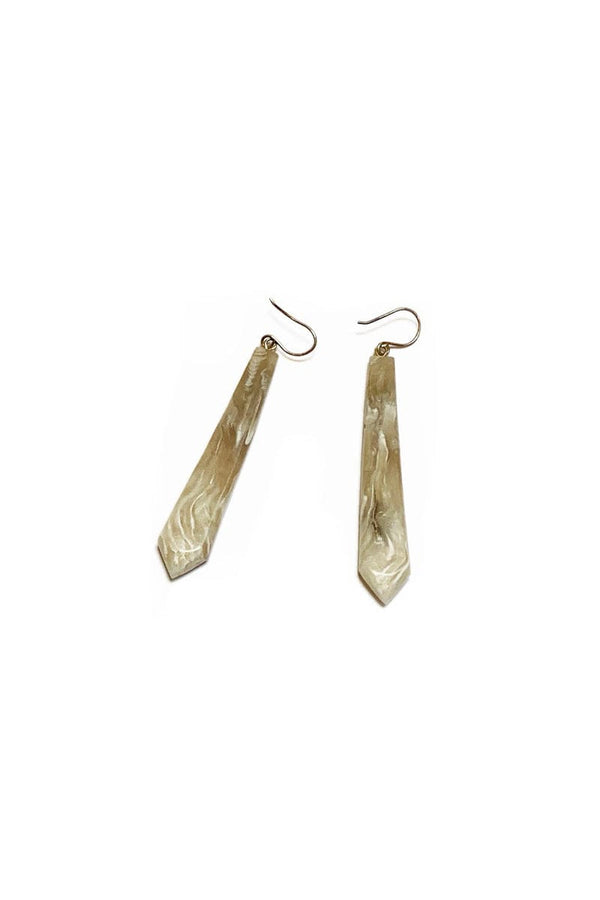 Muskox horn long sharp drop earrings made for Qiviuk Boutique