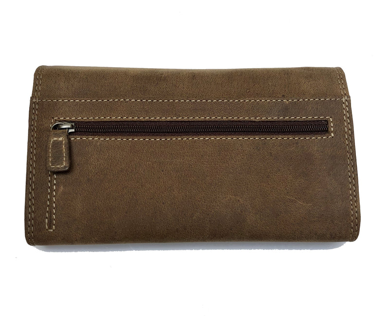 Buffalo Leather Woman Wallet 205 Hand Made for Qiviuk Boutique
