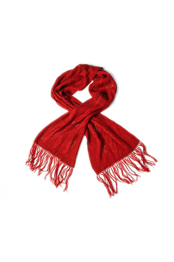 Qiviuk & Silk Punto ladies scarf in red by Qiviuk Boutique