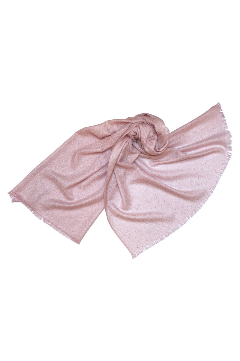 Cashmere Glitter shawl in pink by Qiviuk Boutique